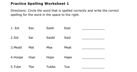 spelling word worksheet creator