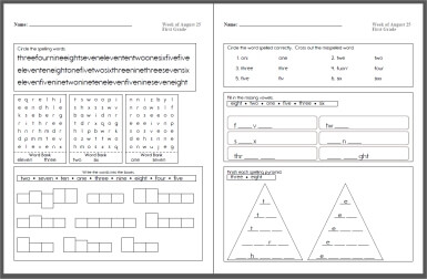 Free Spelling Workbooks and Spelling Word Lists | edHelper.com
