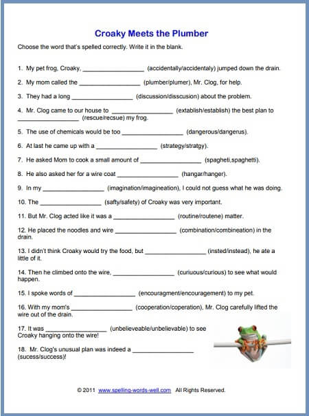 Free Printable Spelling Worksheets Add Pizzazz to Your Instruction!