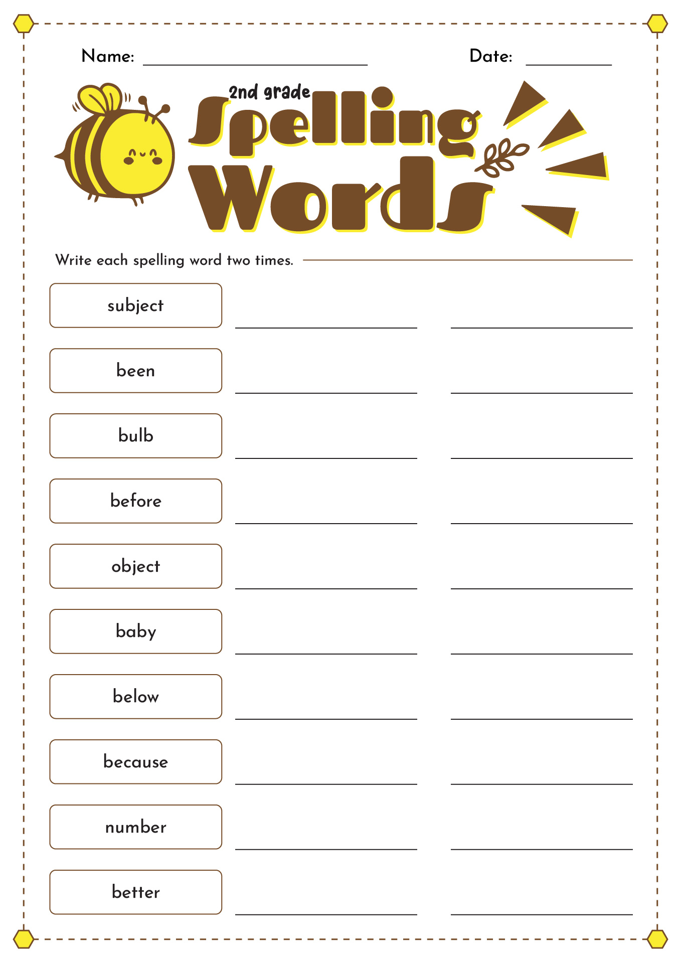 17 8th Grade Spelling Worksheets - Free PDF at worksheeto.com