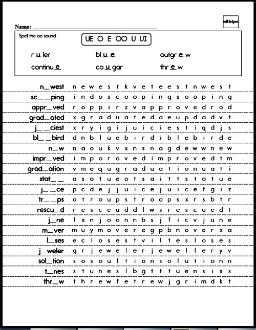 Free Spelling Workbooks and Spelling Word Lists | edHelper.com