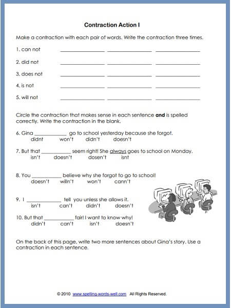 Third Grade Worksheets for Fun Spelling Practice