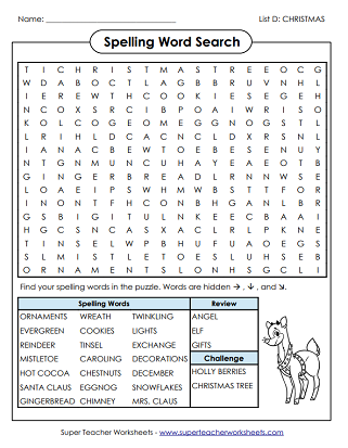 spelling worksheet for 4th grade