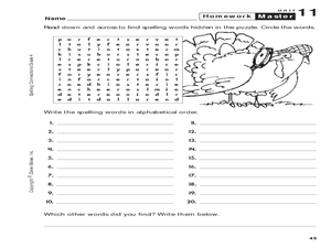 4th Grade Spelling: Word Search Worksheet for 4th Grade | Lesson ...
