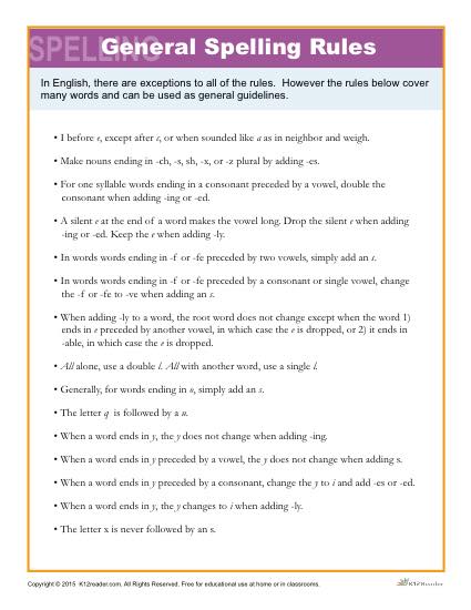 spelling worksheet for high school students