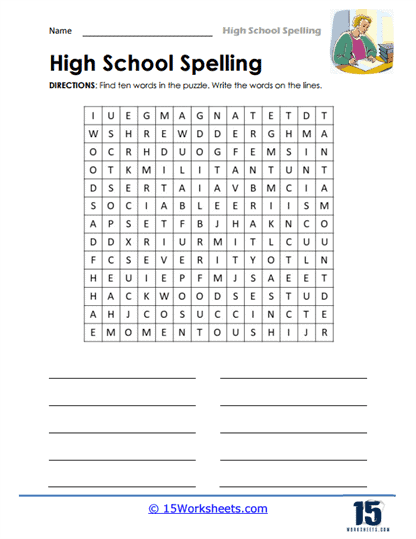 High School Spelling Worksheets - 15 Worksheets Library