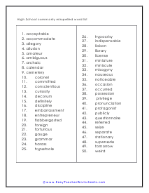 Spelling Worksheets