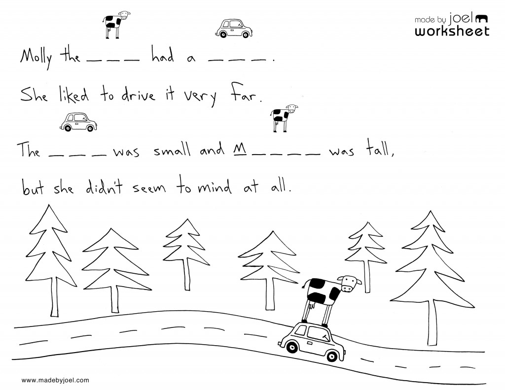 spelling worksheet for kids