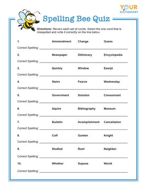 Free Spelling Printables | YourDictionary