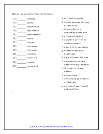 spelling worksheet for middle school