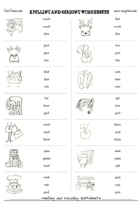 Free Spelling and Phonics Worksheets