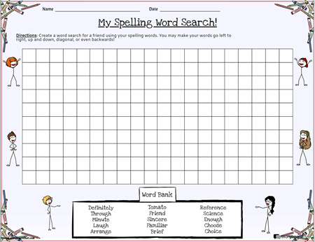 Free Spelling Practice Worksheets Maker Online