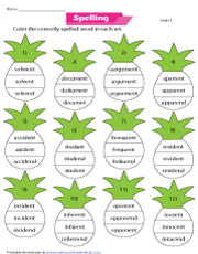 Fifth Grade Spelling Worksheets
