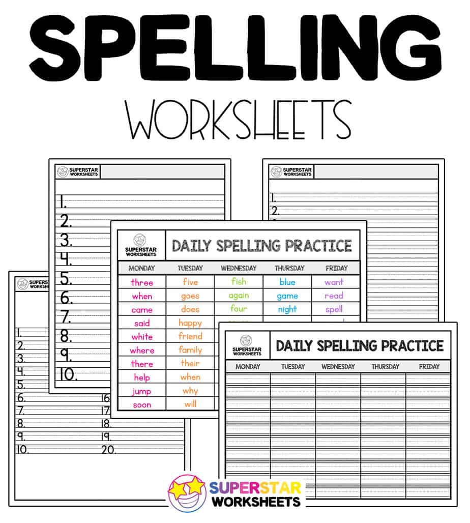Free Spelling Worksheets -Worksheets Library