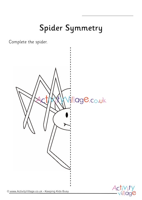Spider Symmetry Worksheet
