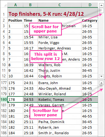 How to Split the Worksheet into Windows in Excel 2013 - dummies ...