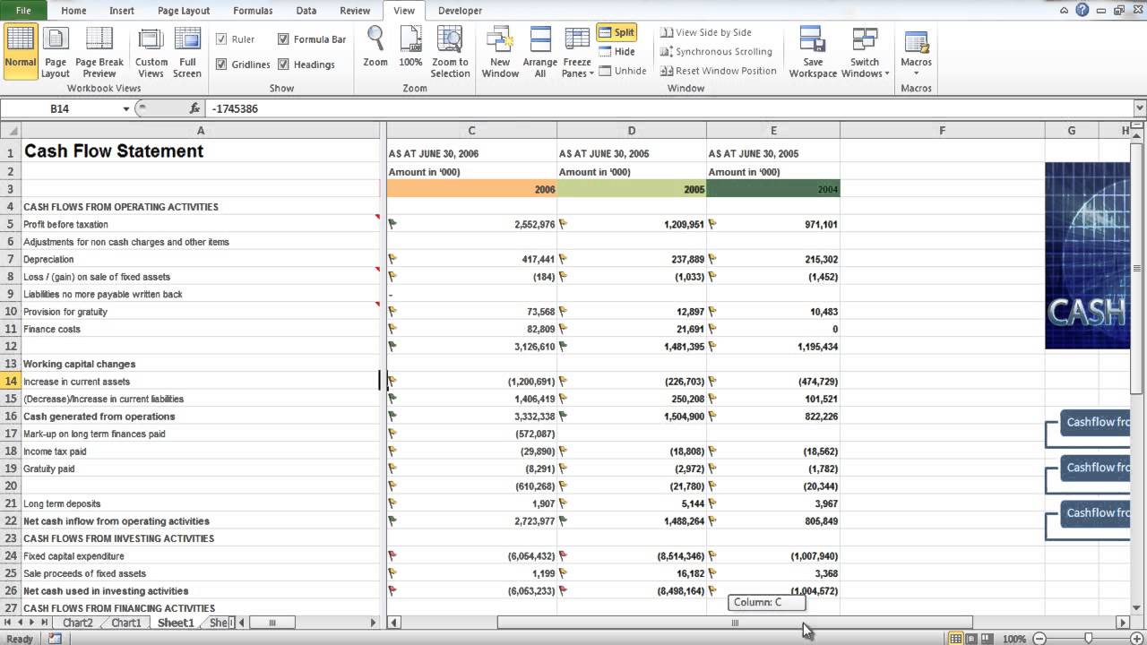 How to split screen and Freeze Cells in Excel - Worksheets Library