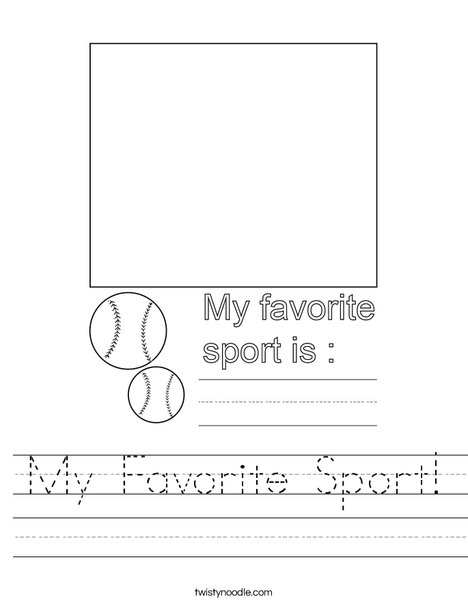 My Favorite Sport Worksheet - Twisty Noodle