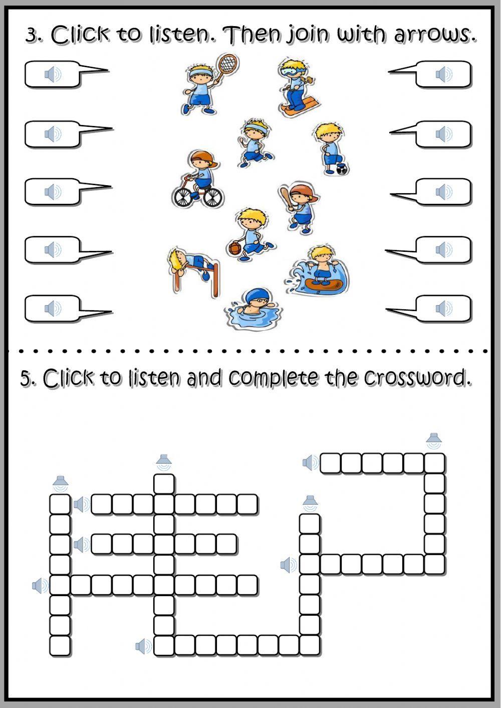 Sports interactive worksheet  
