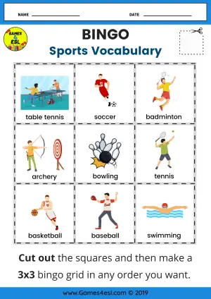 sport worksheet