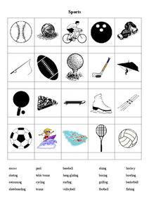 Sports Worksheet for 4th - 8th Grade | Lesson Planet