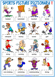 Sports ESL Vocabulary Worksheets