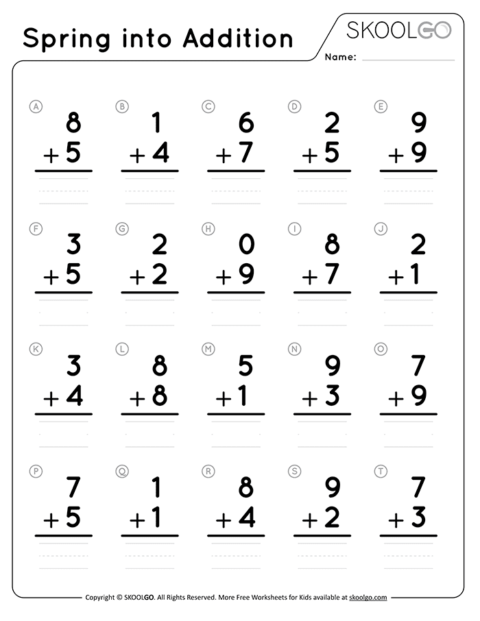 Spring into addition - SKOOLGO