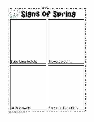 Signs of Spring Worksheet Worksheets