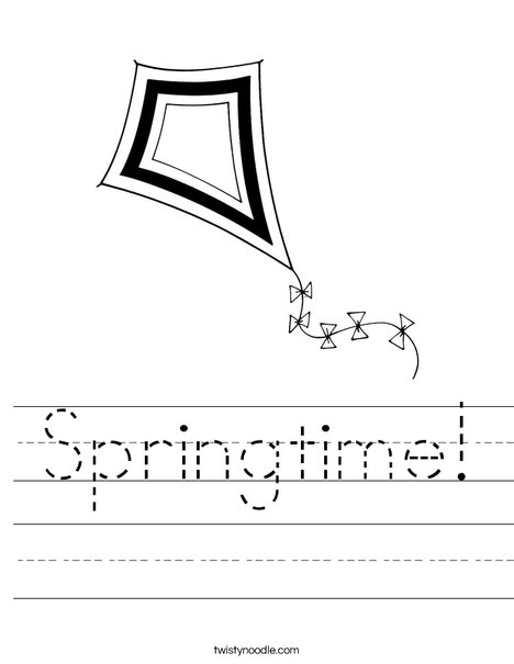 Springtime Worksheet - Twisty Noodle