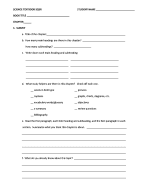 Sq3r Worksheet Pdf - Fill and Sign Printable Template Online