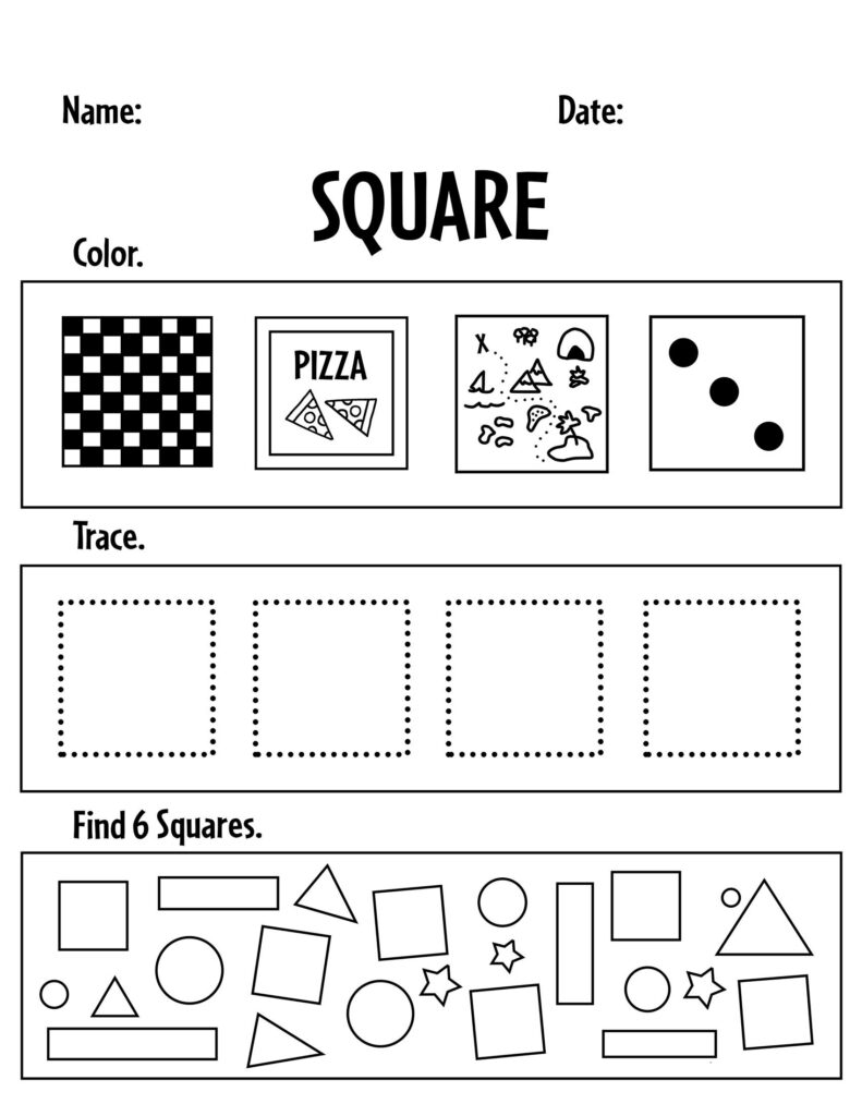 squares worksheet