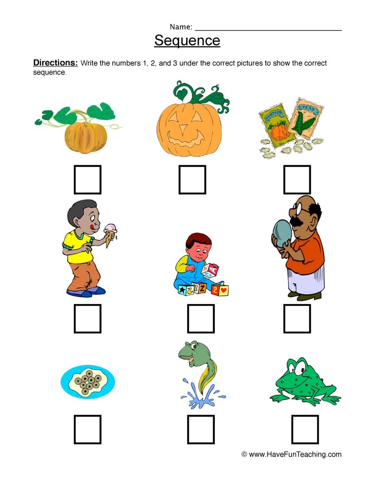 Sequence Sandwich Worksheet