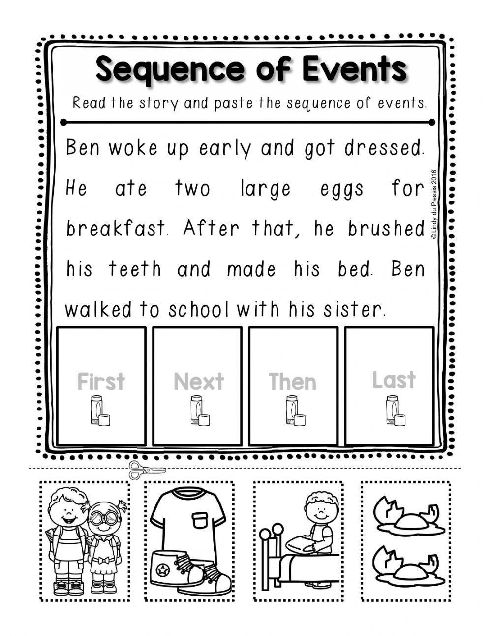 Sequencing Worksheet interactive worksheet  