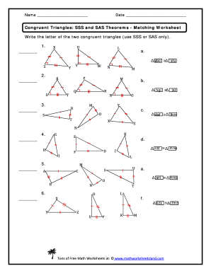 sss sas worksheet