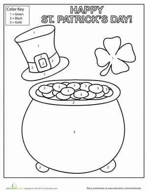St. Patricks Day Coloring | Worksheet 