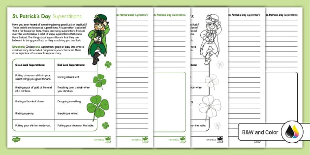 st patrick s day worksheet for 2nd grade
