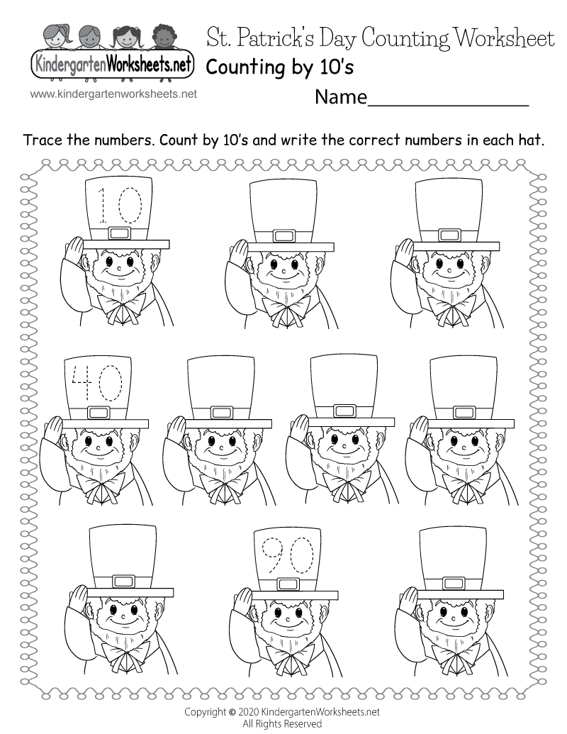 St. Patricks Day Counting Worksheet - Free Printable, Digital, &  PDF