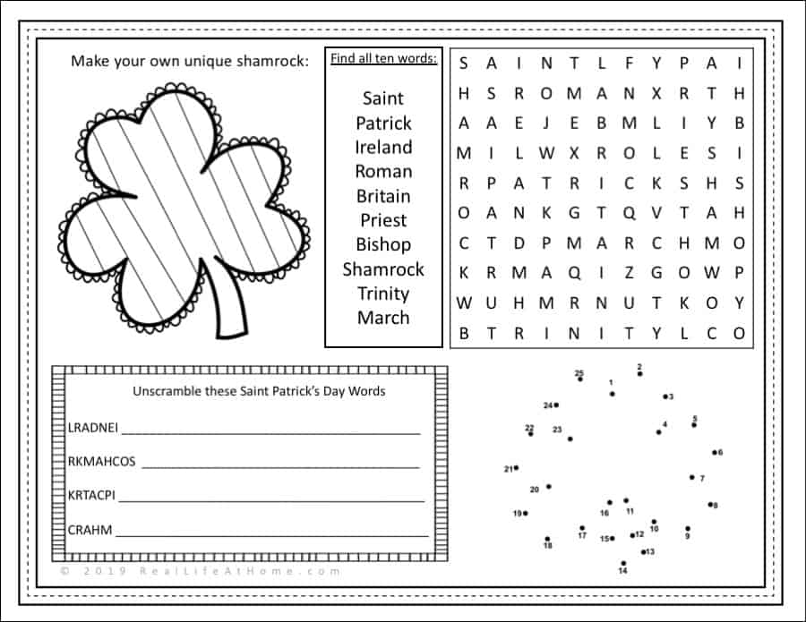 st patrick s day worksheet free printable