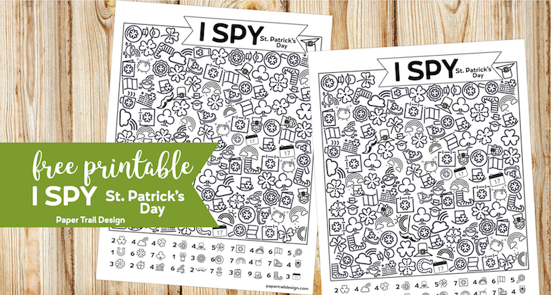 Free Printable I Spy St. Patricks Day Activity - Paper Trail Design