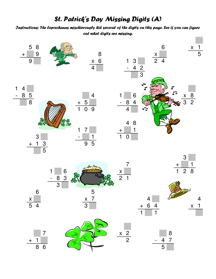 St Patricks Day Worksheets - Best Coloring Pages For Kids