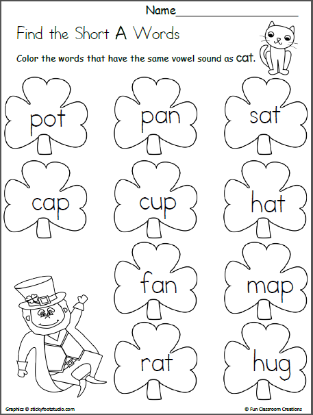 st patrick s worksheet for kindergarten