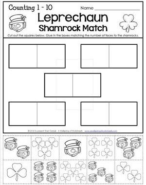 st patrick s worksheet for kindergarten