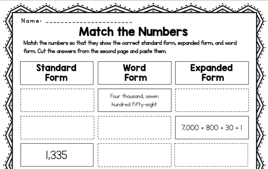 Representing Numbers: Standard Form, Word Form, and Expanded Form ...