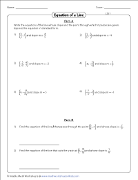 standard form to slope intercept form worksheet with answers