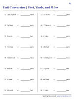 Customary Unit Conversion Worksheets