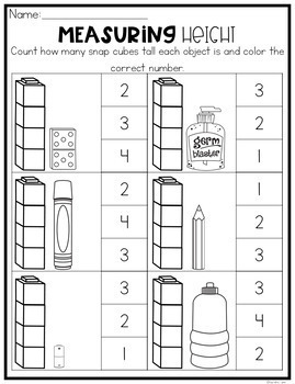 Nonstandard Measurement Worksheets - Natalie Lynn Kindergarten