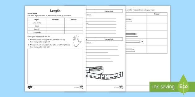 standards of measurement worksheet