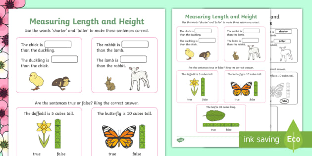standards of measurement worksheet