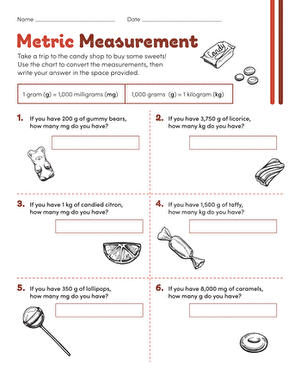 Metric Measuring | Worksheet 