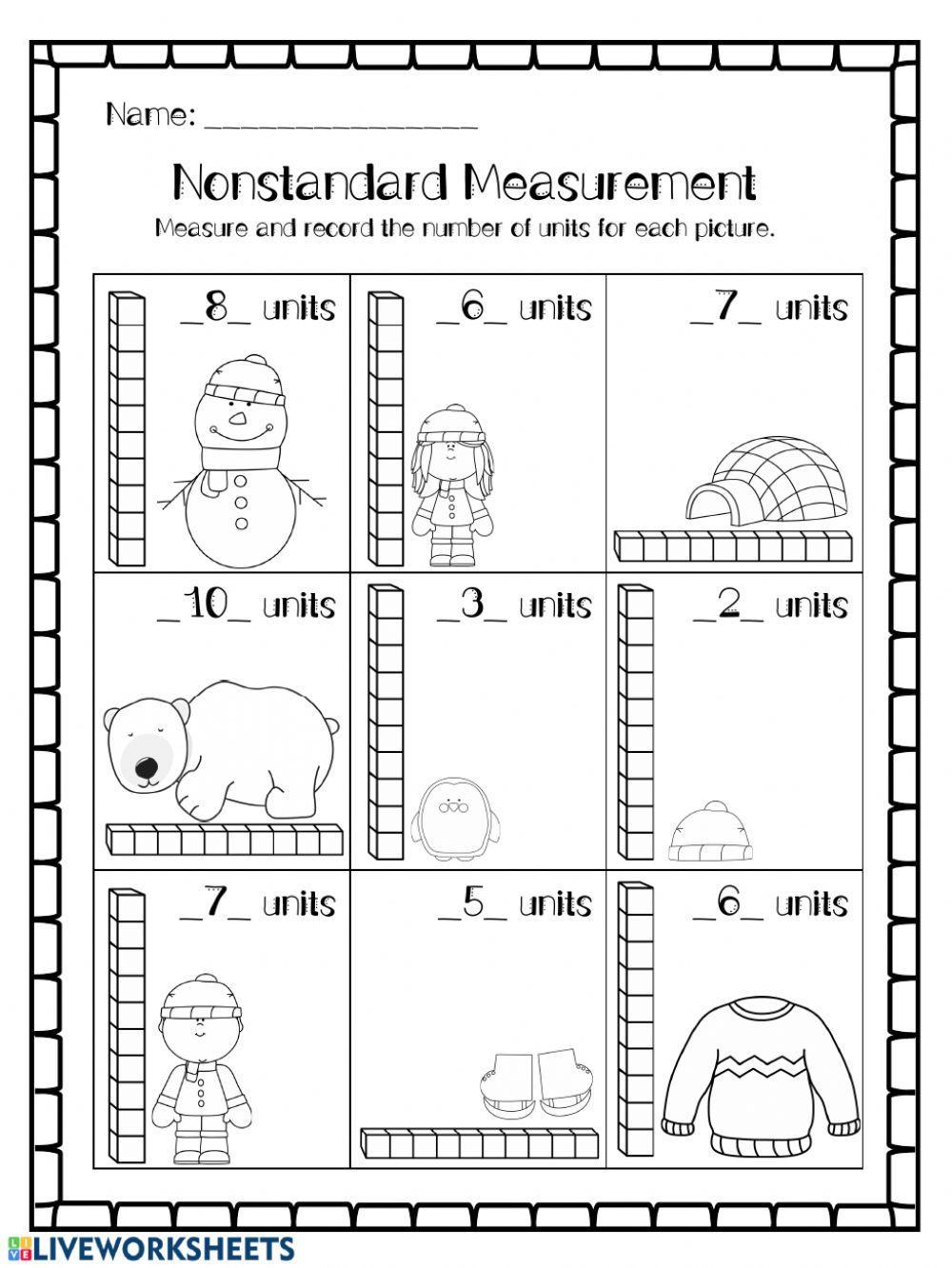 standards of measurement worksheet